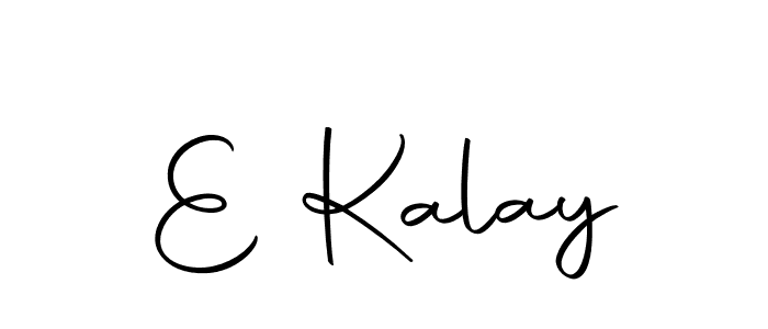 You should practise on your own different ways (Autography-DOLnW) to write your name (E Kalay) in signature. don't let someone else do it for you. E Kalay signature style 10 images and pictures png