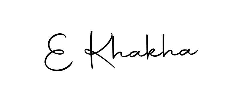 How to make E Khakha name signature. Use Autography-DOLnW style for creating short signs online. This is the latest handwritten sign. E Khakha signature style 10 images and pictures png
