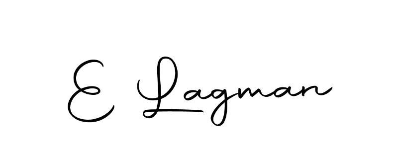 You should practise on your own different ways (Autography-DOLnW) to write your name (E Lagman) in signature. don't let someone else do it for you. E Lagman signature style 10 images and pictures png