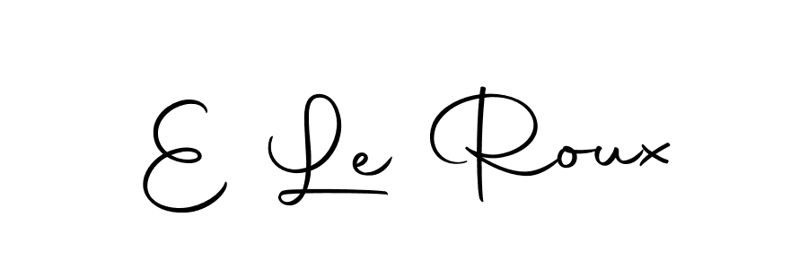 You should practise on your own different ways (Autography-DOLnW) to write your name (E Le Roux) in signature. don't let someone else do it for you. E Le Roux signature style 10 images and pictures png