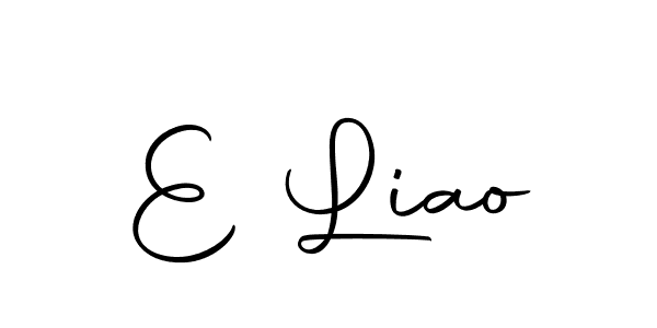 Design your own signature with our free online signature maker. With this signature software, you can create a handwritten (Autography-DOLnW) signature for name E Liao. E Liao signature style 10 images and pictures png