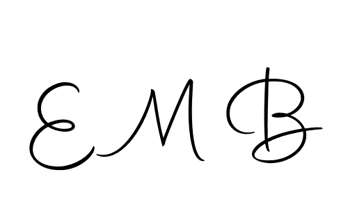 Use a signature maker to create a handwritten signature online. With this signature software, you can design (Autography-DOLnW) your own signature for name E M B. E M B signature style 10 images and pictures png