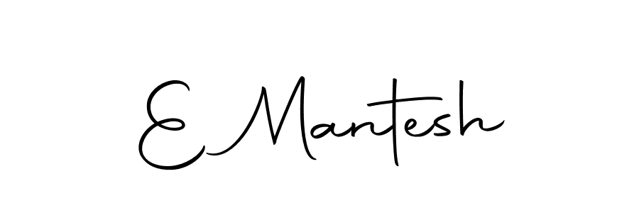 Use a signature maker to create a handwritten signature online. With this signature software, you can design (Autography-DOLnW) your own signature for name E Mantesh. E Mantesh signature style 10 images and pictures png