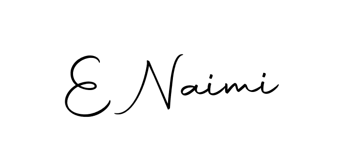 You should practise on your own different ways (Autography-DOLnW) to write your name (E Naimi) in signature. don't let someone else do it for you. E Naimi signature style 10 images and pictures png