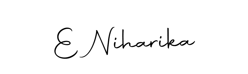 You can use this online signature creator to create a handwritten signature for the name E Niharika. This is the best online autograph maker. E Niharika signature style 10 images and pictures png