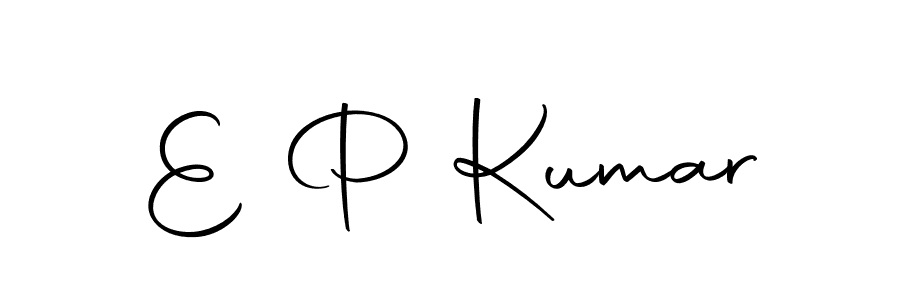 You should practise on your own different ways (Autography-DOLnW) to write your name (E P Kumar) in signature. don't let someone else do it for you. E P Kumar signature style 10 images and pictures png