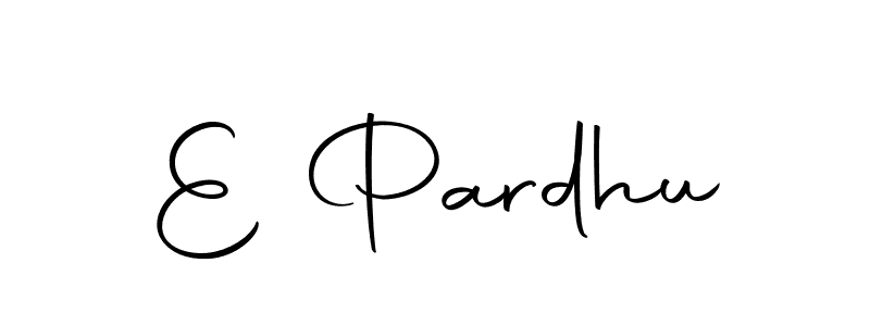 How to make E Pardhu name signature. Use Autography-DOLnW style for creating short signs online. This is the latest handwritten sign. E Pardhu signature style 10 images and pictures png