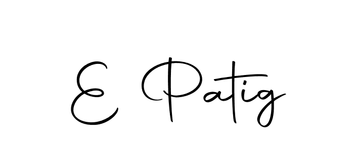 Use a signature maker to create a handwritten signature online. With this signature software, you can design (Autography-DOLnW) your own signature for name E Patig. E Patig signature style 10 images and pictures png