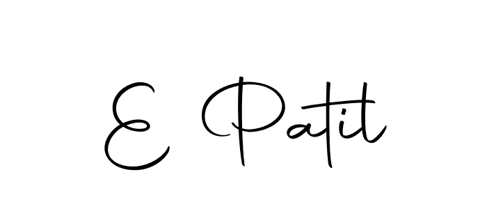 Make a beautiful signature design for name E Patil. Use this online signature maker to create a handwritten signature for free. E Patil signature style 10 images and pictures png