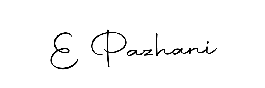 Use a signature maker to create a handwritten signature online. With this signature software, you can design (Autography-DOLnW) your own signature for name E Pazhani. E Pazhani signature style 10 images and pictures png
