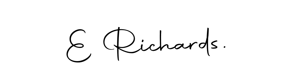 How to make E Richards. name signature. Use Autography-DOLnW style for creating short signs online. This is the latest handwritten sign. E Richards. signature style 10 images and pictures png