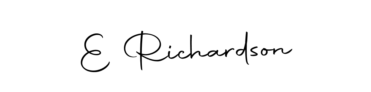 Use a signature maker to create a handwritten signature online. With this signature software, you can design (Autography-DOLnW) your own signature for name E Richardson. E Richardson signature style 10 images and pictures png