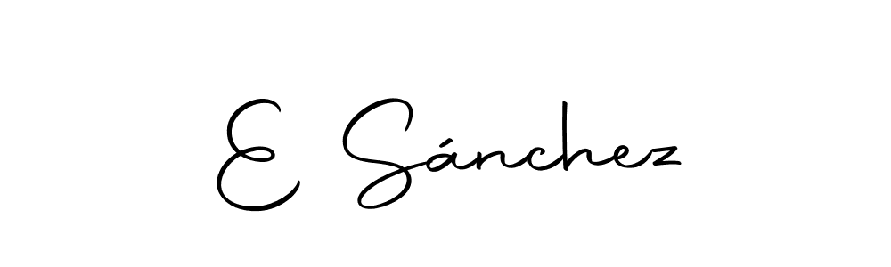 Make a beautiful signature design for name E Sánchez. With this signature (Autography-DOLnW) style, you can create a handwritten signature for free. E Sánchez signature style 10 images and pictures png