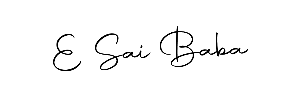 How to make E Sai Baba signature? Autography-DOLnW is a professional autograph style. Create handwritten signature for E Sai Baba name. E Sai Baba signature style 10 images and pictures png