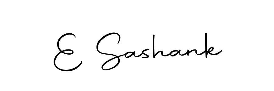 Use a signature maker to create a handwritten signature online. With this signature software, you can design (Autography-DOLnW) your own signature for name E Sashank. E Sashank signature style 10 images and pictures png