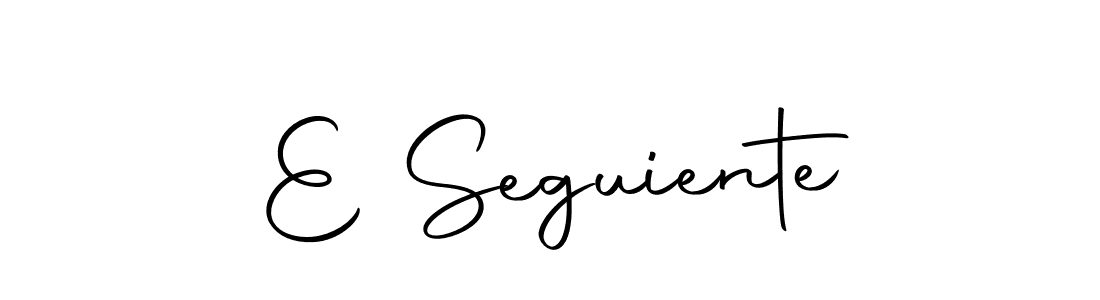 Design your own signature with our free online signature maker. With this signature software, you can create a handwritten (Autography-DOLnW) signature for name E Seguiente. E Seguiente signature style 10 images and pictures png