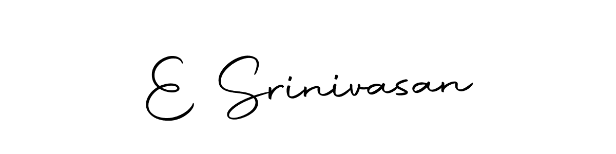 How to make E Srinivasan name signature. Use Autography-DOLnW style for creating short signs online. This is the latest handwritten sign. E Srinivasan signature style 10 images and pictures png