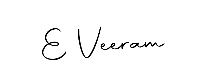 You should practise on your own different ways (Autography-DOLnW) to write your name (E Veeram) in signature. don't let someone else do it for you. E Veeram signature style 10 images and pictures png