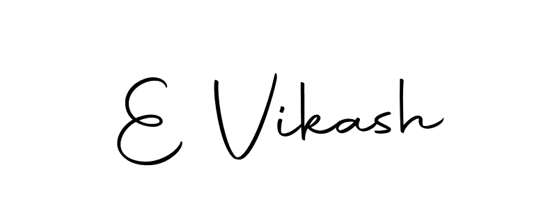 How to make E Vikash name signature. Use Autography-DOLnW style for creating short signs online. This is the latest handwritten sign. E Vikash signature style 10 images and pictures png