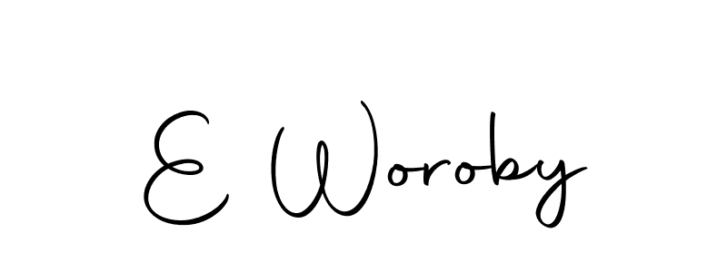 Similarly Autography-DOLnW is the best handwritten signature design. Signature creator online .You can use it as an online autograph creator for name E Woroby. E Woroby signature style 10 images and pictures png