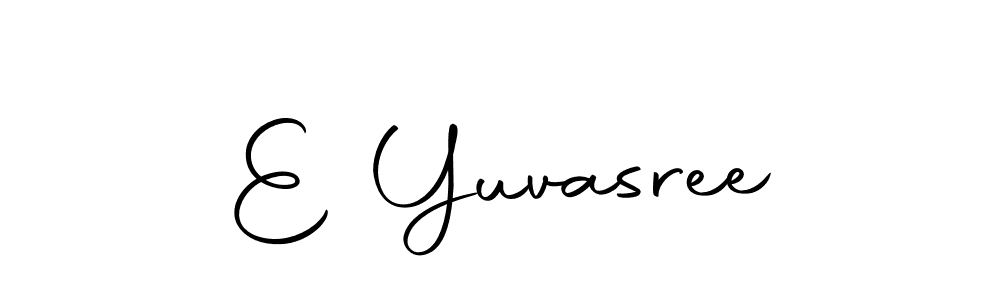 How to make E Yuvasree name signature. Use Autography-DOLnW style for creating short signs online. This is the latest handwritten sign. E Yuvasree signature style 10 images and pictures png