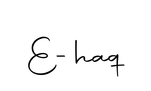 The best way (Autography-DOLnW) to make a short signature is to pick only two or three words in your name. The name E-haq include a total of six letters. For converting this name. E-haq signature style 10 images and pictures png