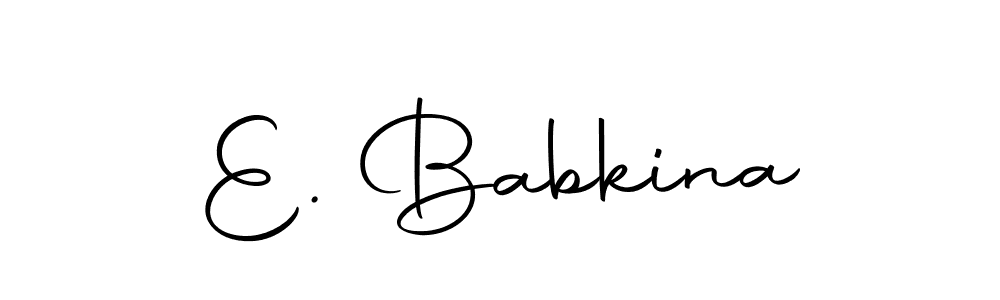 Make a short E. Babkina signature style. Manage your documents anywhere anytime using Autography-DOLnW. Create and add eSignatures, submit forms, share and send files easily. E. Babkina signature style 10 images and pictures png