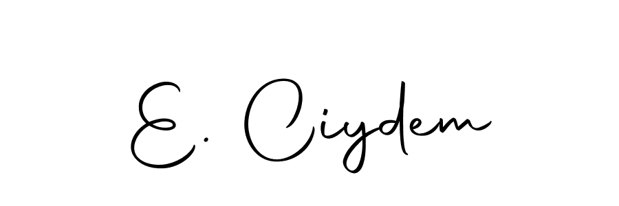Make a beautiful signature design for name E. Ciydem. With this signature (Autography-DOLnW) style, you can create a handwritten signature for free. E. Ciydem signature style 10 images and pictures png
