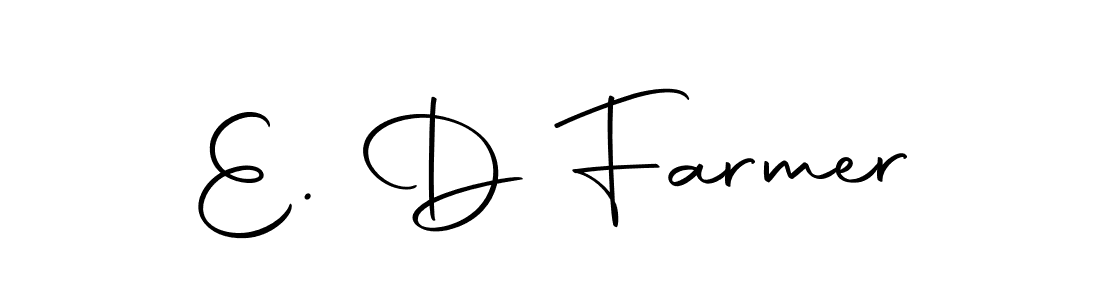 Create a beautiful signature design for name E. D Farmer. With this signature (Autography-DOLnW) fonts, you can make a handwritten signature for free. E. D Farmer signature style 10 images and pictures png