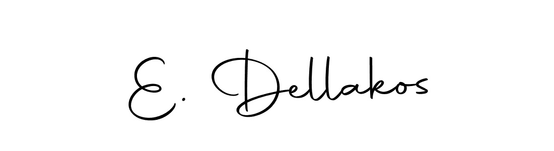 How to make E. Dellakos name signature. Use Autography-DOLnW style for creating short signs online. This is the latest handwritten sign. E. Dellakos signature style 10 images and pictures png