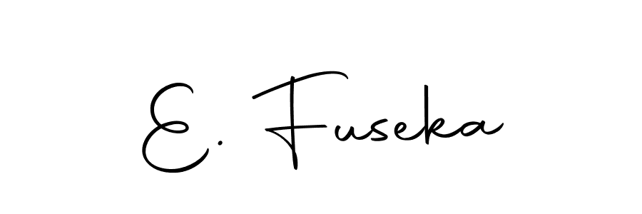 You should practise on your own different ways (Autography-DOLnW) to write your name (E. Fuseka) in signature. don't let someone else do it for you. E. Fuseka signature style 10 images and pictures png