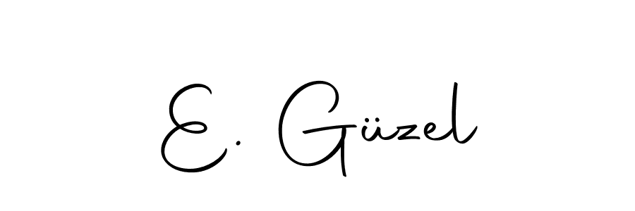 Autography-DOLnW is a professional signature style that is perfect for those who want to add a touch of class to their signature. It is also a great choice for those who want to make their signature more unique. Get E. Güzel name to fancy signature for free. E. Güzel signature style 10 images and pictures png