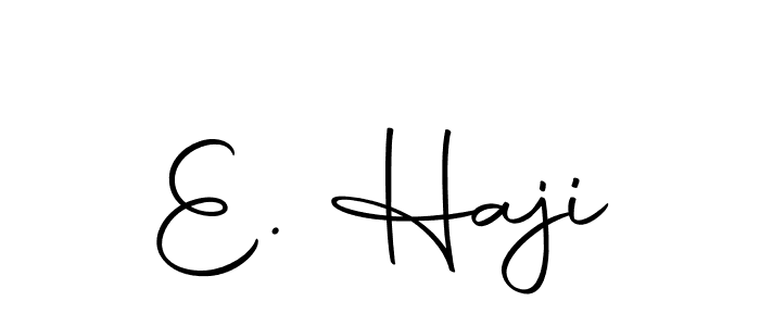 Design your own signature with our free online signature maker. With this signature software, you can create a handwritten (Autography-DOLnW) signature for name E. Haji. E. Haji signature style 10 images and pictures png