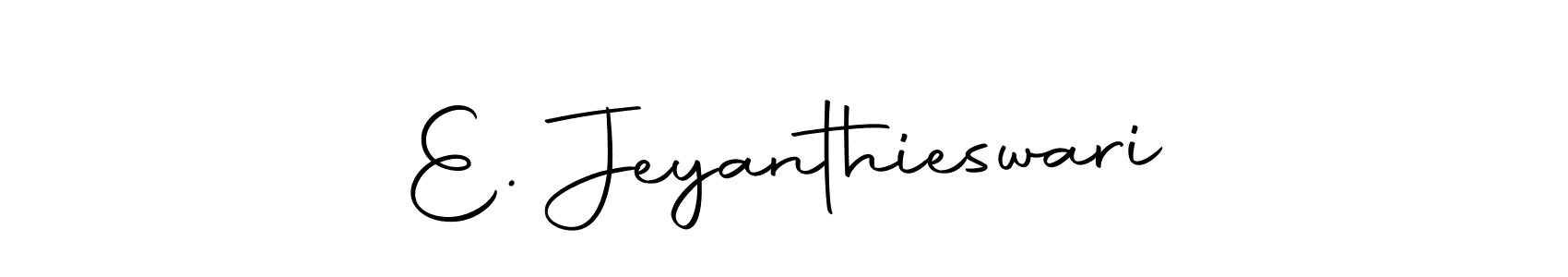 How to make E. Jeyanthieswari name signature. Use Autography-DOLnW style for creating short signs online. This is the latest handwritten sign. E. Jeyanthieswari signature style 10 images and pictures png