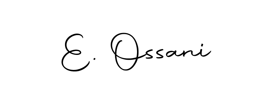 Use a signature maker to create a handwritten signature online. With this signature software, you can design (Autography-DOLnW) your own signature for name E. Ossani. E. Ossani signature style 10 images and pictures png