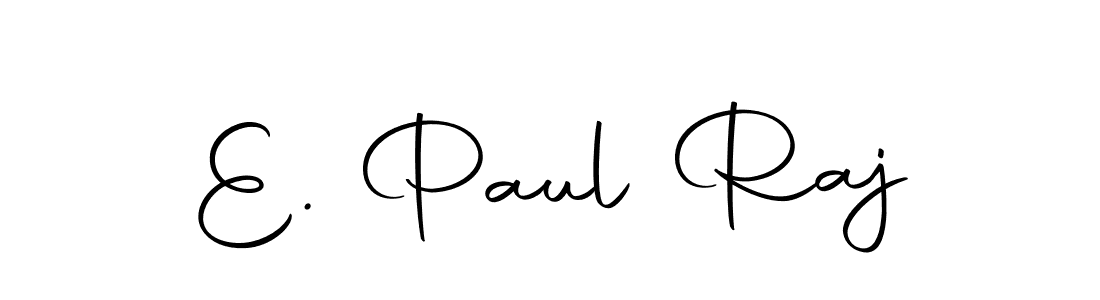 Use a signature maker to create a handwritten signature online. With this signature software, you can design (Autography-DOLnW) your own signature for name E. Paul Raj. E. Paul Raj signature style 10 images and pictures png
