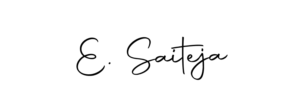 You should practise on your own different ways (Autography-DOLnW) to write your name (E. Saiteja) in signature. don't let someone else do it for you. E. Saiteja signature style 10 images and pictures png