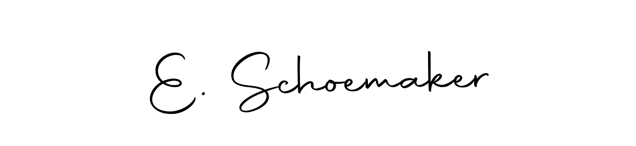 You should practise on your own different ways (Autography-DOLnW) to write your name (E. Schoemaker) in signature. don't let someone else do it for you. E. Schoemaker signature style 10 images and pictures png