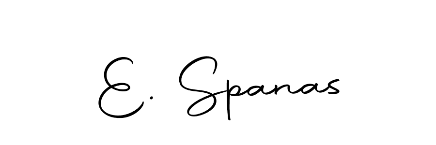 Make a beautiful signature design for name E. Spanas. With this signature (Autography-DOLnW) style, you can create a handwritten signature for free. E. Spanas signature style 10 images and pictures png