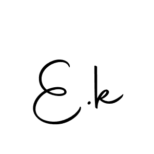 How to make E.k signature? Autography-DOLnW is a professional autograph style. Create handwritten signature for E.k name. E.k signature style 10 images and pictures png