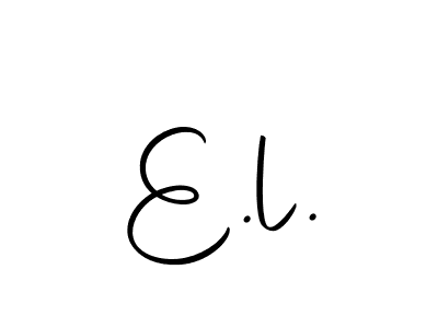 Design your own signature with our free online signature maker. With this signature software, you can create a handwritten (Autography-DOLnW) signature for name E.l.. E.l. signature style 10 images and pictures png