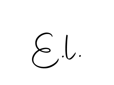Use a signature maker to create a handwritten signature online. With this signature software, you can design (Autography-DOLnW) your own signature for name E.l.. E.l. signature style 10 images and pictures png