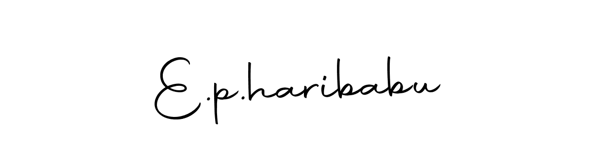Design your own signature with our free online signature maker. With this signature software, you can create a handwritten (Autography-DOLnW) signature for name E.p.haribabu. E.p.haribabu signature style 10 images and pictures png