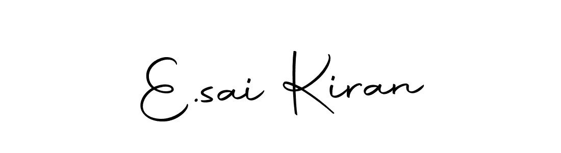 How to make E.sai Kiran name signature. Use Autography-DOLnW style for creating short signs online. This is the latest handwritten sign. E.sai Kiran signature style 10 images and pictures png