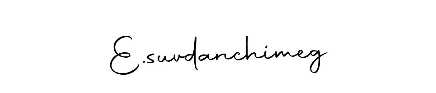 How to make E.suvdanchimeg name signature. Use Autography-DOLnW style for creating short signs online. This is the latest handwritten sign. E.suvdanchimeg signature style 10 images and pictures png