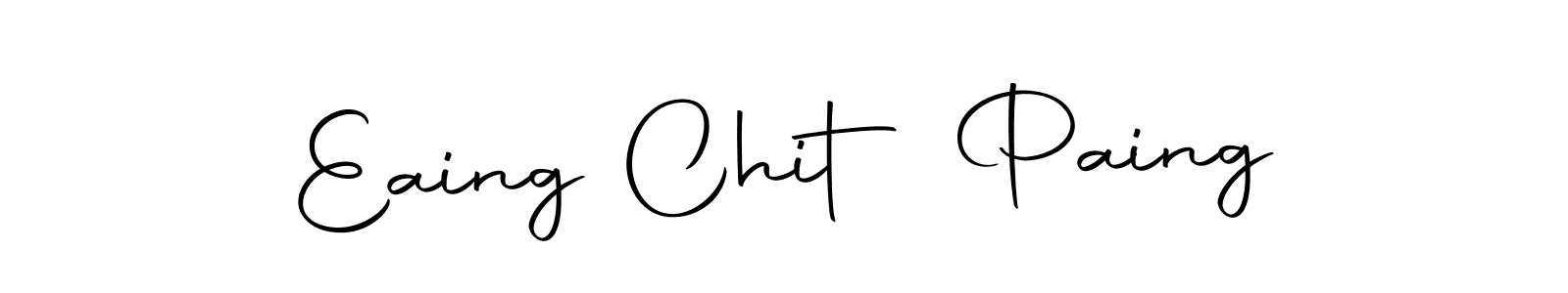 You can use this online signature creator to create a handwritten signature for the name Eaing Chit Paing. This is the best online autograph maker. Eaing Chit Paing signature style 10 images and pictures png