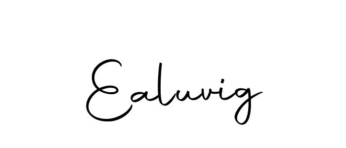 You should practise on your own different ways (Autography-DOLnW) to write your name (Ealuvig) in signature. don't let someone else do it for you. Ealuvig signature style 10 images and pictures png