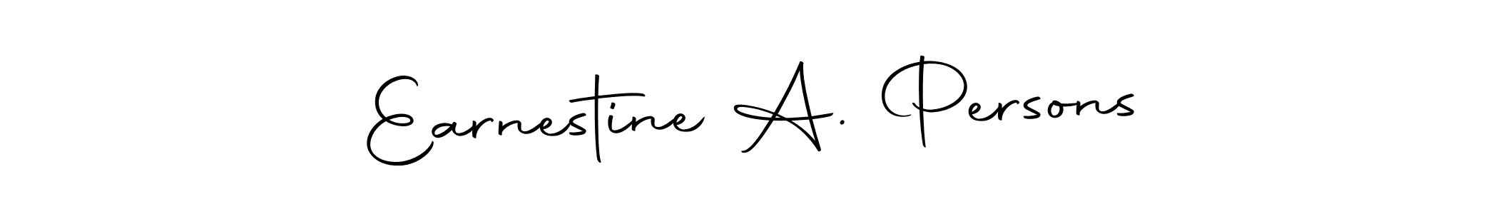 Make a beautiful signature design for name Earnestine A. Persons. Use this online signature maker to create a handwritten signature for free. Earnestine A. Persons signature style 10 images and pictures png