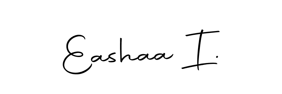 Make a beautiful signature design for name Eashaa I.. Use this online signature maker to create a handwritten signature for free. Eashaa I. signature style 10 images and pictures png