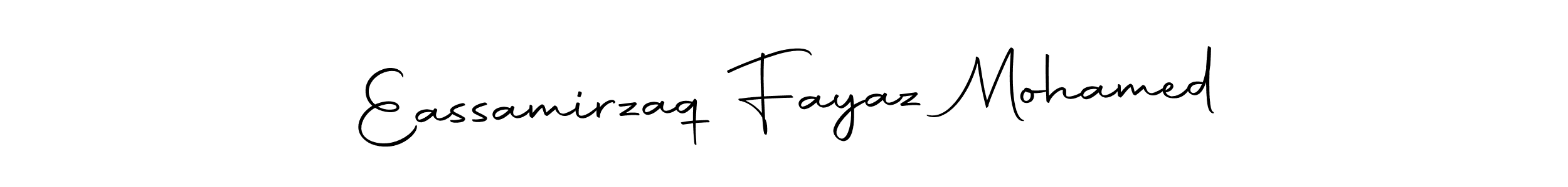 How to make Eassamirzaq Fayaz Mohamed name signature. Use Autography-DOLnW style for creating short signs online. This is the latest handwritten sign. Eassamirzaq Fayaz Mohamed signature style 10 images and pictures png
